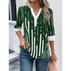 Women's Summer T-shirt Double Patchwork Color Clash Positioning Flower Shirt Short Sleeve Top