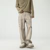 New Men's Retro Dirty Dyed Old Jeans Loose Wide Legs Ink Splashing Paint Point Straight Pants Cotton