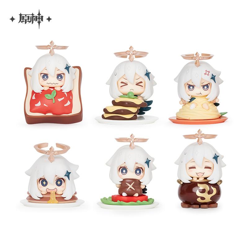 Genshin Impact Figure Scatola Cieca Gioco Periferica Cartone Animato Kawaii Cibo d'Emergenza Paimon Figure Modello da Collezione Giocattoli Bambola