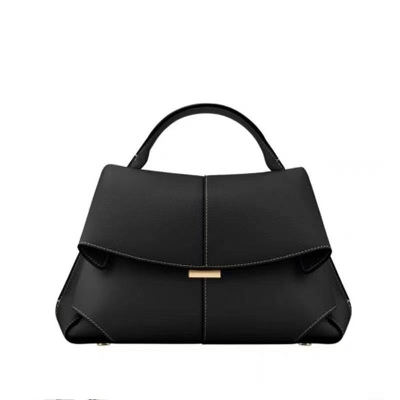 Retro Torba z Uśmiechem Francuska Bolingen Niszowa Skórzana Wysokiej Klasy Plisowana Torebka Cross-body