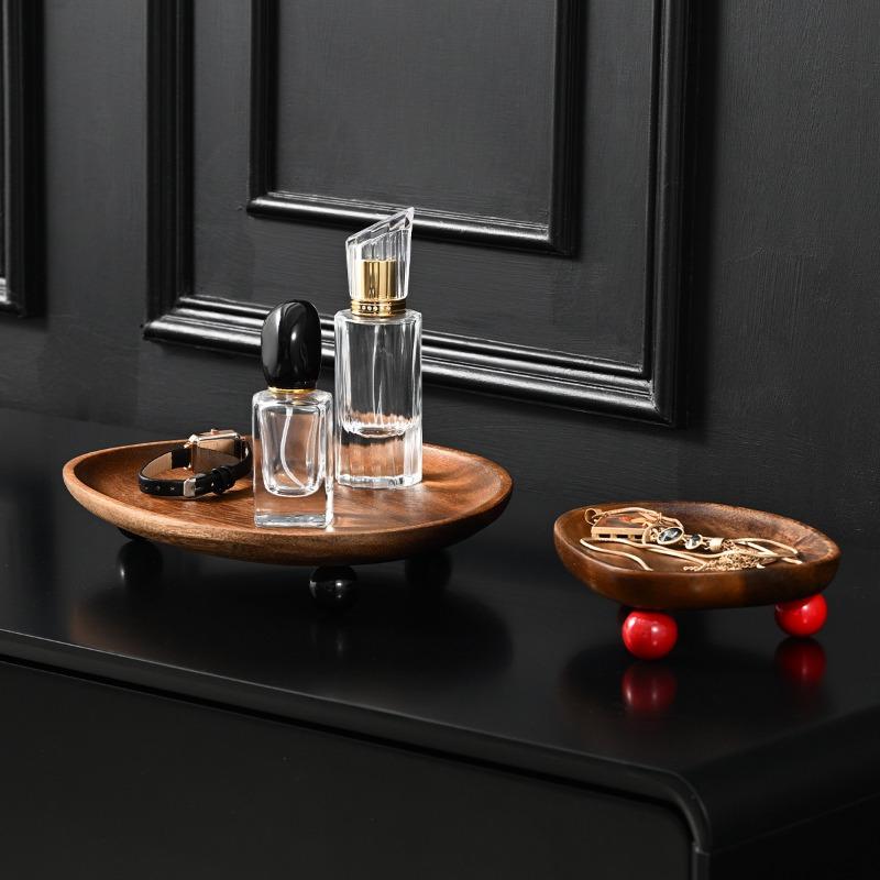 Wooden Entrance Key Tray Simple Jewelry Storage Plate Modern Living Room Desktop Fruit Plates Nordic Home Decoration Trays