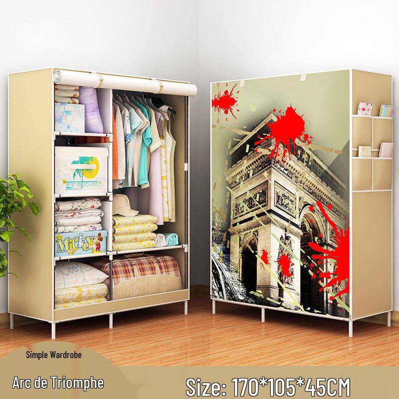 Yarui Fan Compact Dustproof Cloth Wardrobe for Dormitory