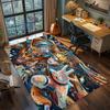 Nine-Tails Fox Kurama Rug Carpet Non Slip Washable Floor Mat Large Area Rugs for Gamer Room