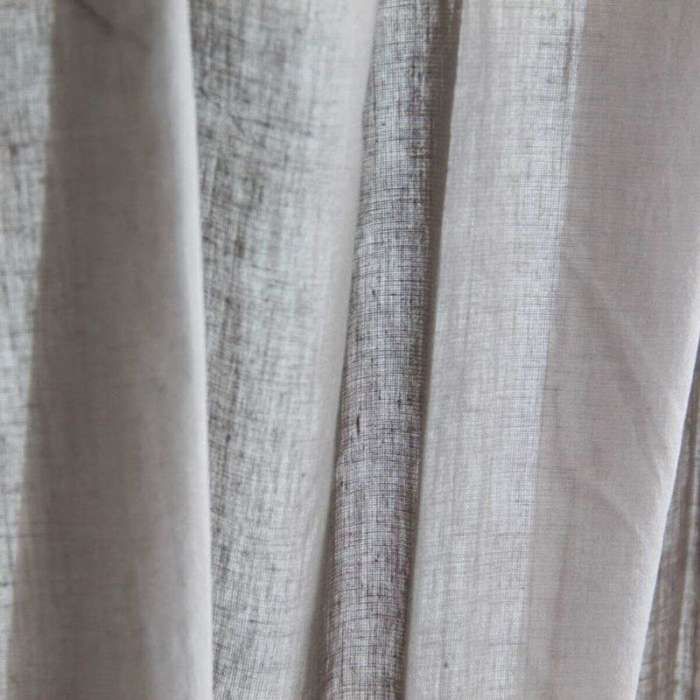 CANDICE - XXL Beige Cotton Sheer Curtain 140 X 300 Cm