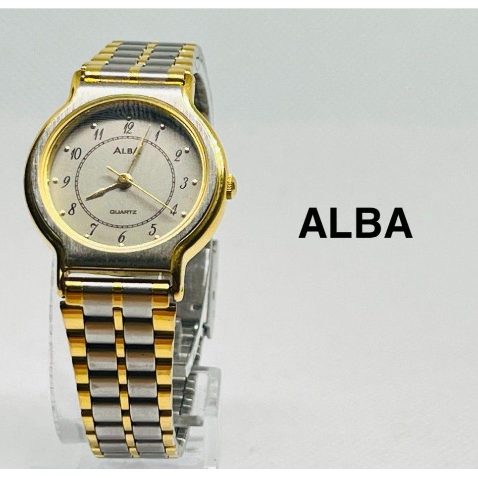 SEIKO ALBA Alba quartz watch two tone V801-0200