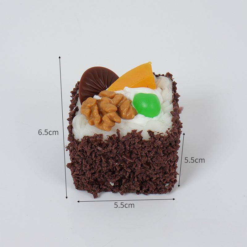 

1/6pc Simulation French Cream Cake Mousse Cake Cream Cake PU Artificial Dessert Bread Refrigerator Stickers Window Display Props