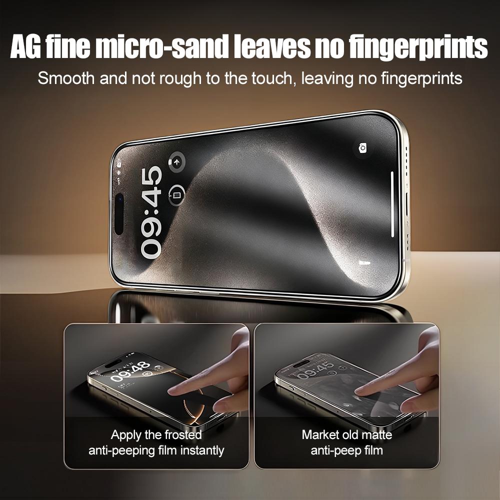5 Pezzi Pellicola Protettiva Opaca Privacy Per iPhone 17 16 13 12 11 14 15 Pro Max Air 16e X XS Vetro per Installazione Senza Polvere