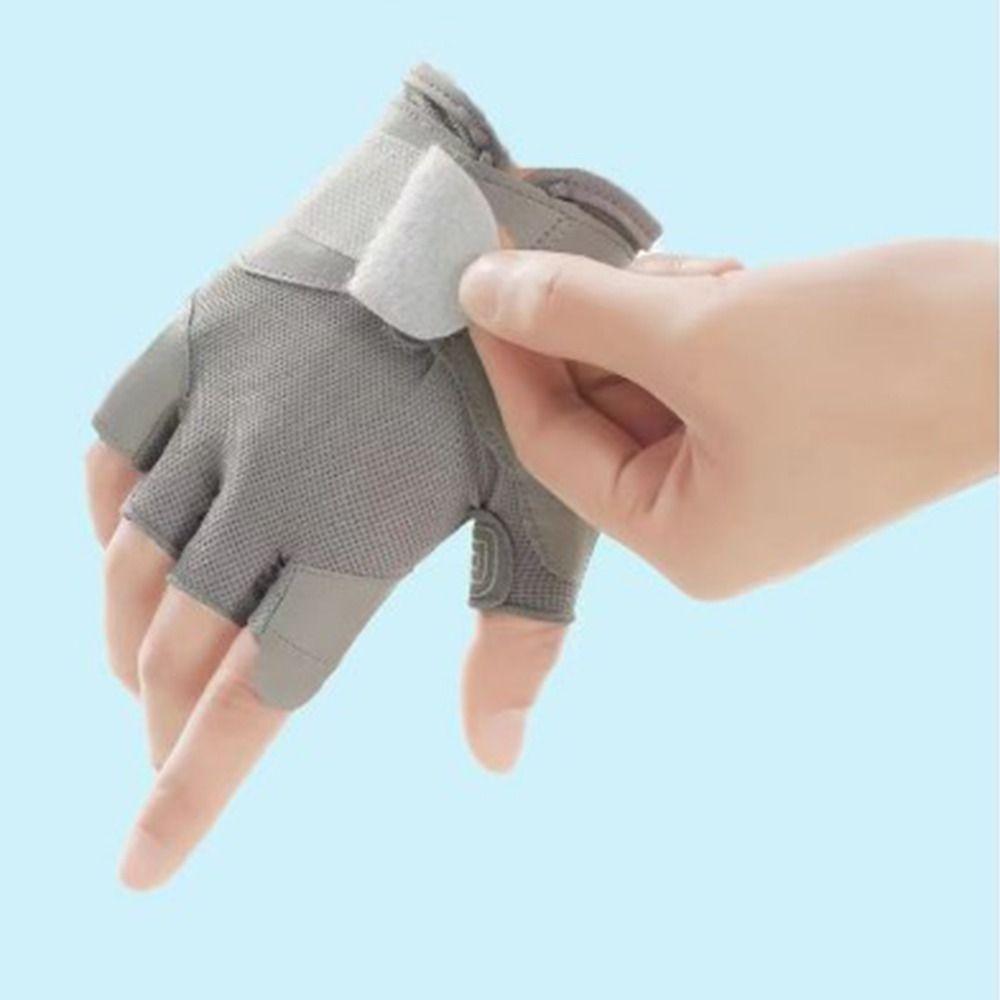 Sturdy Workout Gloves Anti-slip Split Finger Gloves Leisure Gym Gloves Shock Absorption