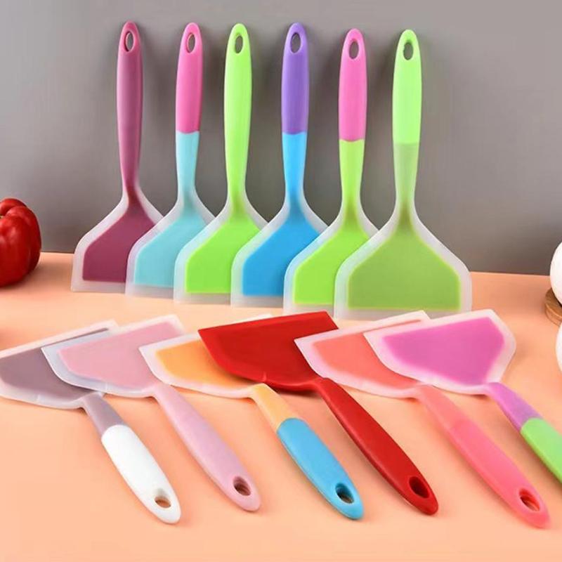 Multi-Purpose Non-Stick Pan Utensils - Silicone Egg Spatula, Wide Pancake Turner, And Egg Flipper For Cooking And Baking