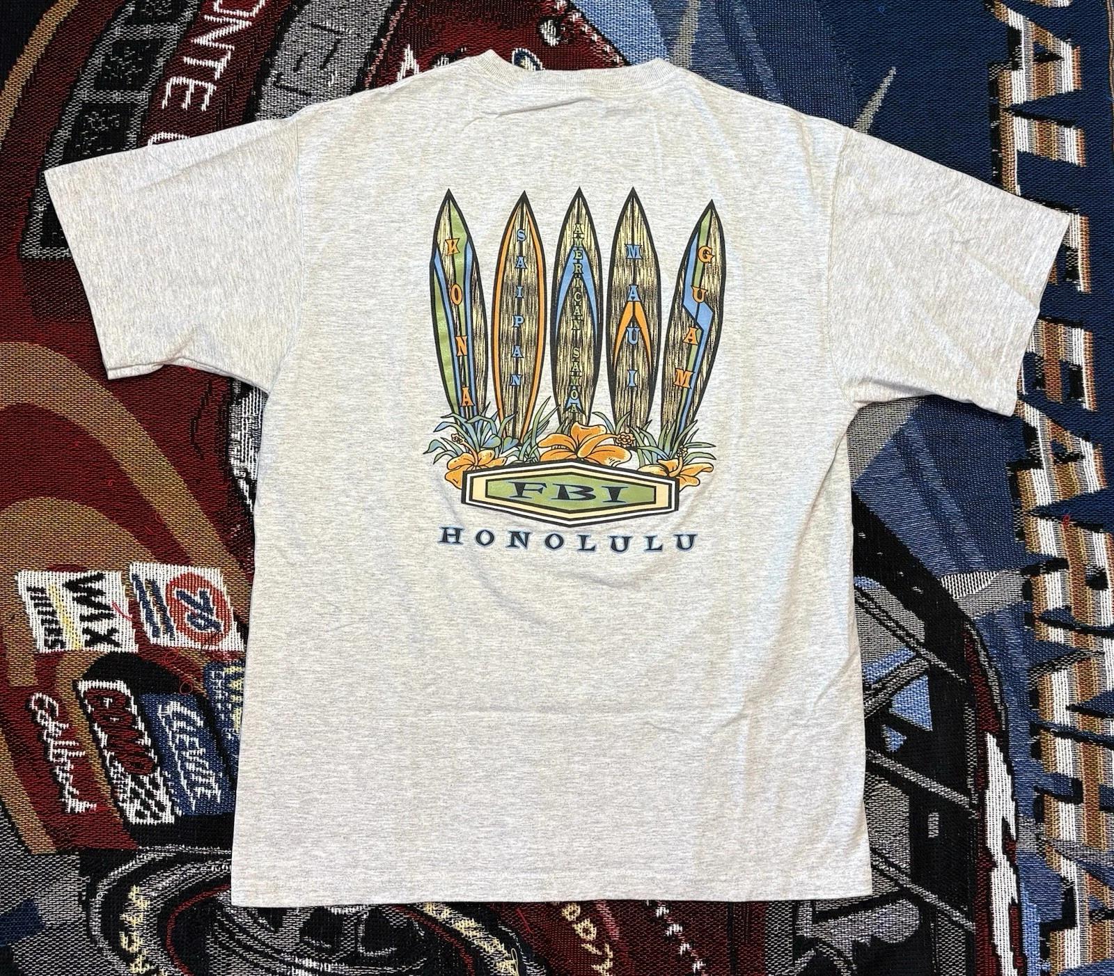 FBI Honolulu Surf Shirt From Big Island Surf Wear FOTL Mens Large 2XL