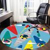 1PC Kayaking Adventure Office Round Area Rug, Indoor Mat Suitable ForOffice, Under Office Chairs Bedroom Living Room Home Decor, Room Deco,  F023