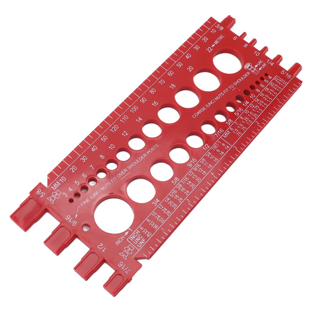 Nut Bolt Thread Gauge ABS Highly Accurate Portable Bolt Nut Identifier Gauge for Repairing