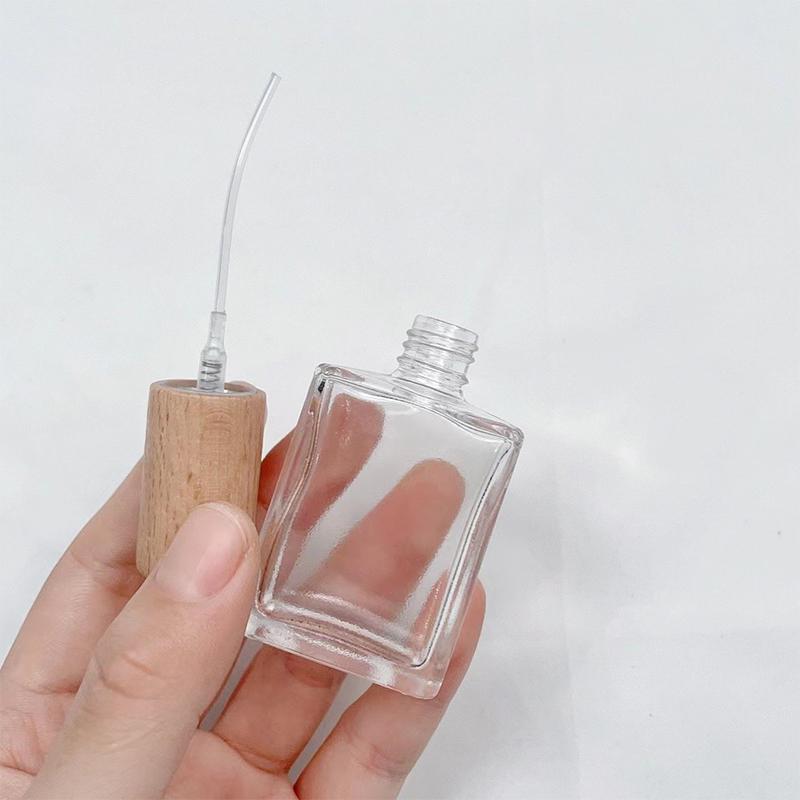 15/30/50Ml Square Glass Perfume Bottle Clear Spray Bottles Packaging Bottle Refillable Atomizer Travel Cosmetic Container