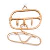 Natural Rattan Clothes Drying Rack with Clips  Sockings Towels Diapers Bra Racks