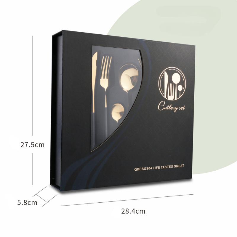 HANYANG 410 Stainless Steel Tableware Family Hotel Supplies Steak Knife, Fork and Spoon Set Western-style Tableware