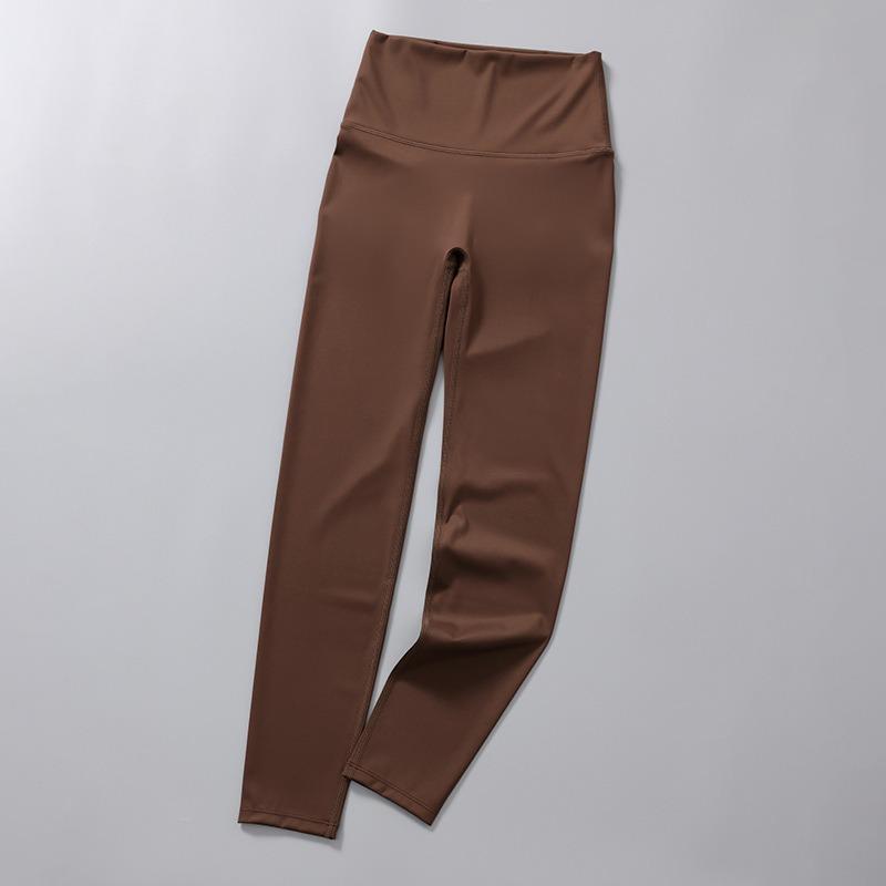 Seamless Solid Casual Slim Fit Yoga Leggings Pants Women High Waist Sports Tight Yoga Pants Women Push Up Running Training Fitness Legging Pants 25579