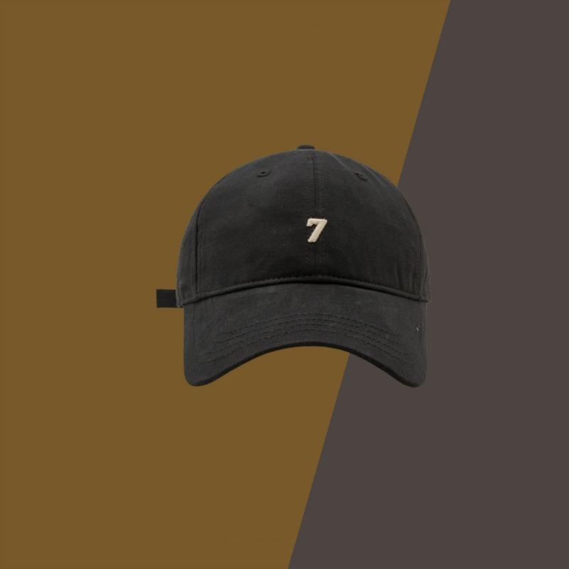 

Бейсболка с вышивкой Tide номер 7, детская летняя новинка, хлопковая универсальная уличная кепка для лица Adjustable чёрный