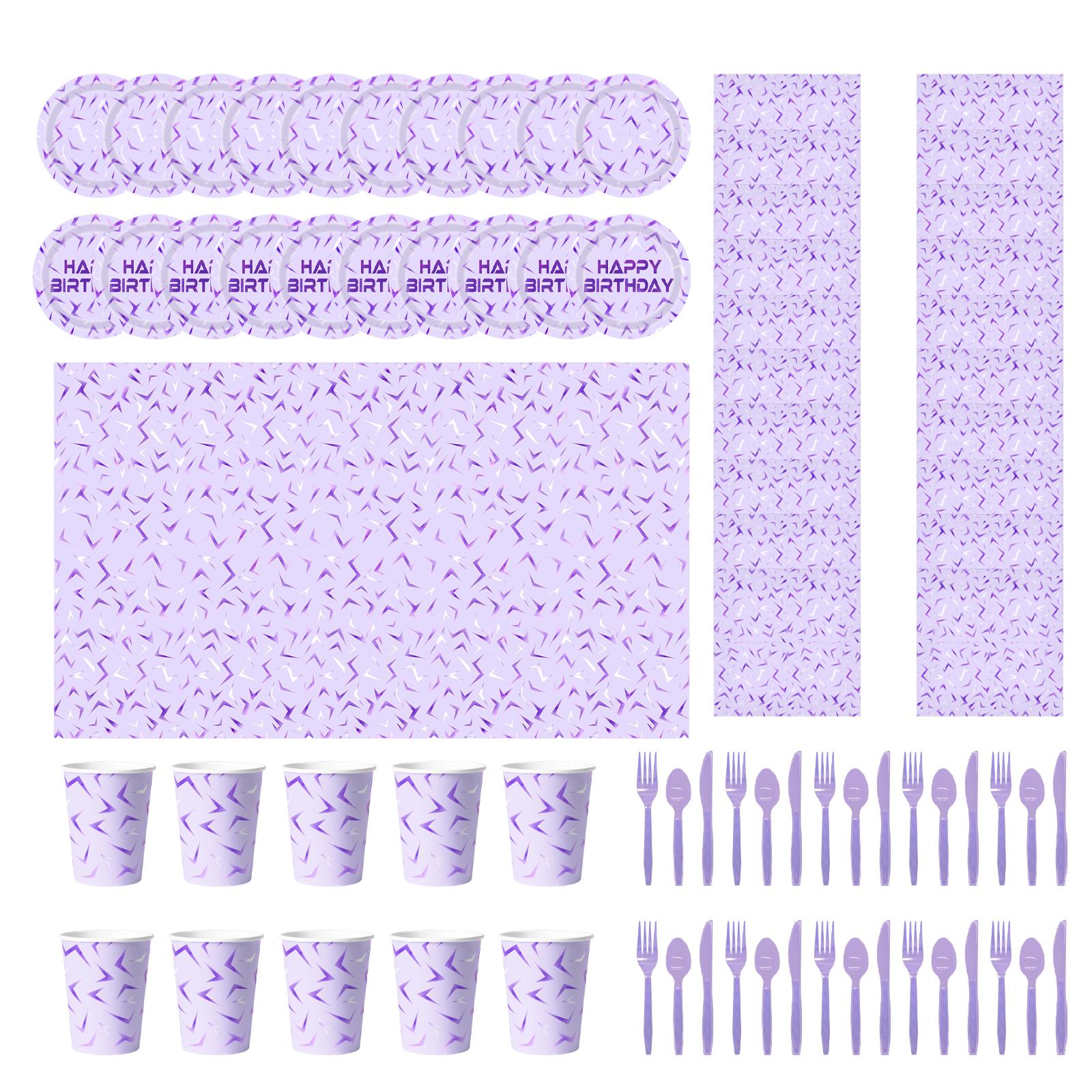 

Украшения для вечеринки по случаю дня рождения, Баннеры и гирлянды «С днем рождения», Наборы одежды на тему дня рождения 81 шт. фиолетовый