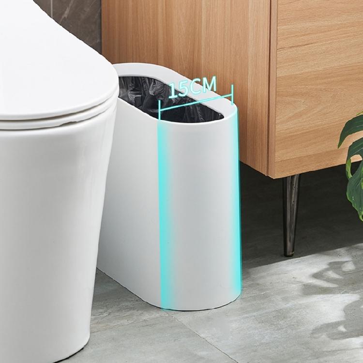 Waste Bin for Slim Spaces Lidless Plastic Build Includes Roll of Trash Bags Color Random Simple To Maintain