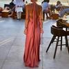 Off Shoulder Backless Neck Straps Solid Color A-Line Beach Dress Elegant Casual