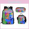 Rainbow Friends Backpack With Ice Pack Lunch Bag And Pen Case For Daily Use