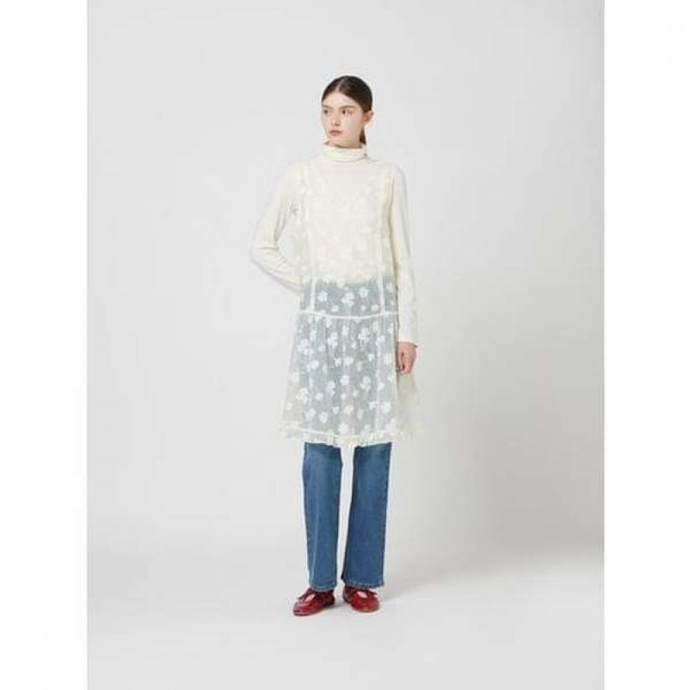 

Cc Collect. Flower Motif Layered Dress C253mse002 IV/FREE