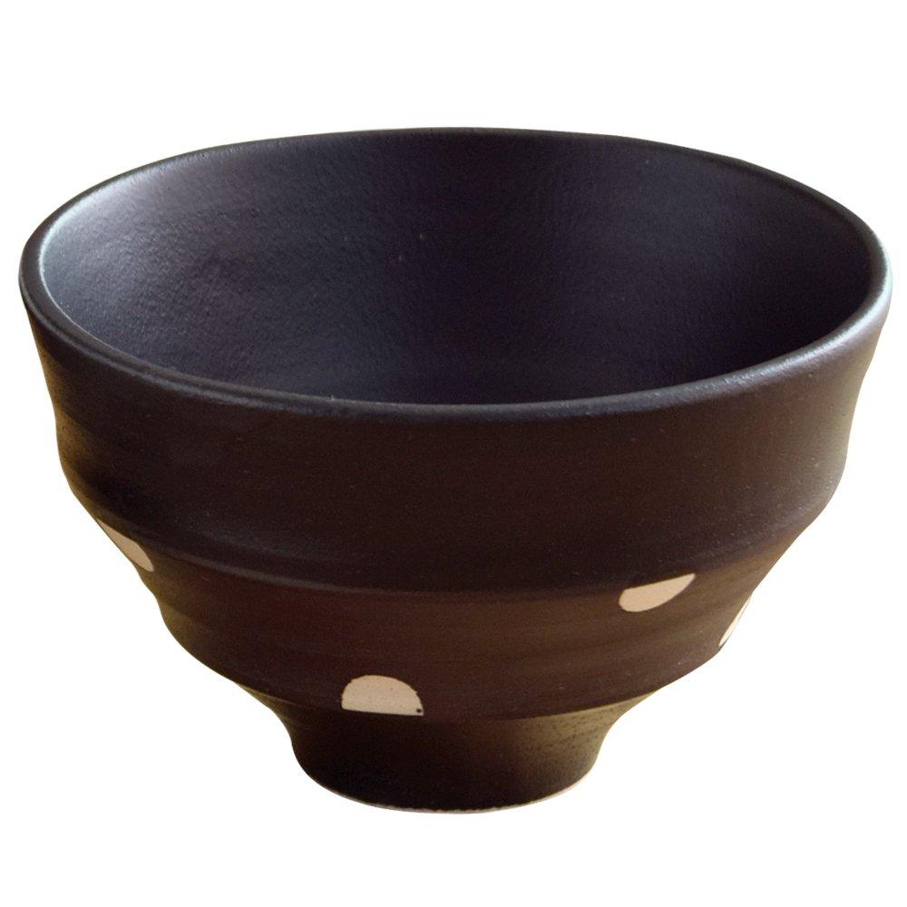 Tableware East Rice Polka Brown Belt Bowl, 12cm, Dot/Black,