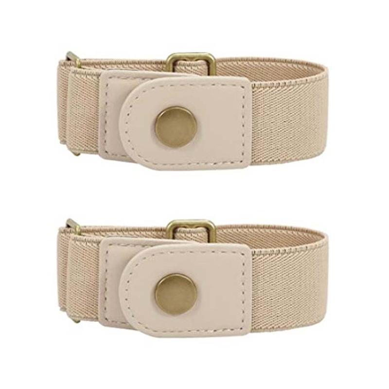 2 Stück Gürtel ohne Schnalle für Herren und Damen, Verstellbarer Stretchgürtel ohne Schnalle für Damen, Unsichtbarer Seitengürtel, Gürtel ohne Schnalle