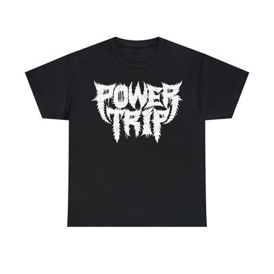 230 Gsm 100% Cotton Power Trip T Shirt Hardcore Thrash Nails Municipal Waste Warbringer Dri Iron Reagan Jesus Piece Unisex Heavy Cotton T Shirt