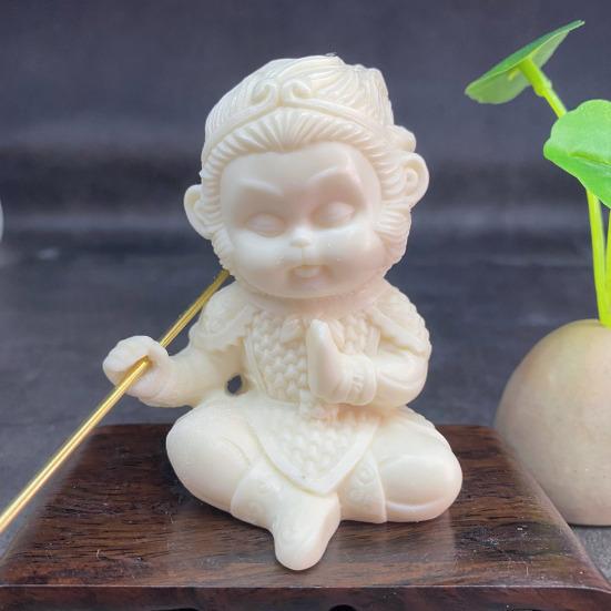 Tagua Wukong Figurka Wielkich Mędrców Równoważących Niebo Figurka Rzeźba Kreskówkowy Król Małp Model Dekoracja Pulpitu Ornament