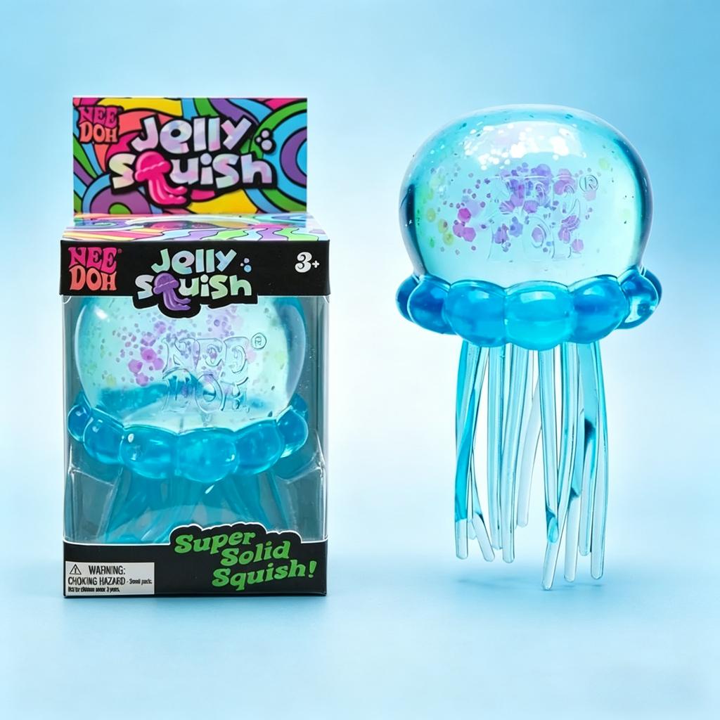 Fuzz Ball Jellyfish Squishy Stress Relief Squeeze Toy Party Prop Gift Wholesal