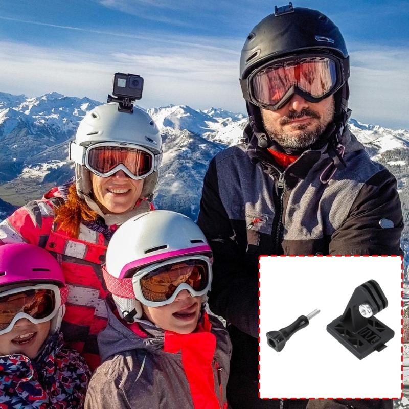 Helmet Mount Adapter For Action Cameras Secure Stable Mounting Durability Design Quick Setups Enhances Viewing Angles