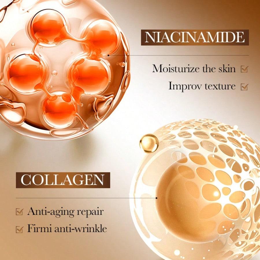 5pcs Collagen Skincare Set, Includes Brightening Collagen Face Cream, Toner, Cleanser, Moisturizer