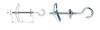 Steel Anchor Umbrella Ceiling Hook 4*75Mm - 20 Pcs - Kol Sp 4*75H