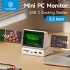 Hagibis Tela Mini IPS de 3,5 polegadas AIDA64 Mini PC CPU RAM HDD Monitor de Dados Tela Secundária com Hub USB C para Laptop PC MacBook