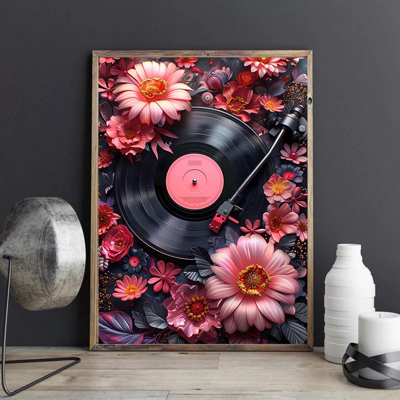 Mittelalterlich Retro Realistische Textur Schallplattenspieler Kassette Kunst Poster Leinwanddruck Wohnzimmer Schlafzimmer Heimdekoration