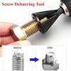 Hex /Triangle Six-groove Deburring External Chamfer Tool Metal Trimming Drill Bit for Stainless Steel Copper Screw