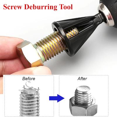 Hex /Triangle Six-groove Deburring External Chamfer Tool Metal Trimming Drill Bit for Stainless Steel Copper Screw