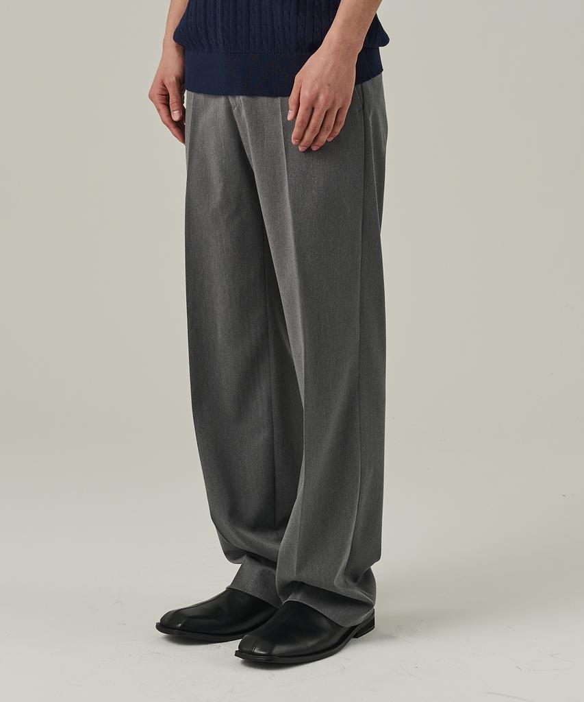 ANALOG MOOD Semi-Wide Slacks (Charcoal)