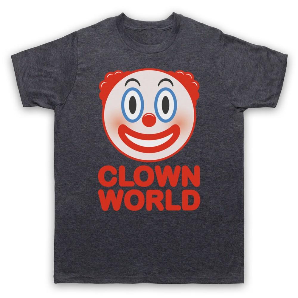 

Clown World Funny Emoji Slogan Text Chat Icon Symbol Mens And Womens T-Shirt L