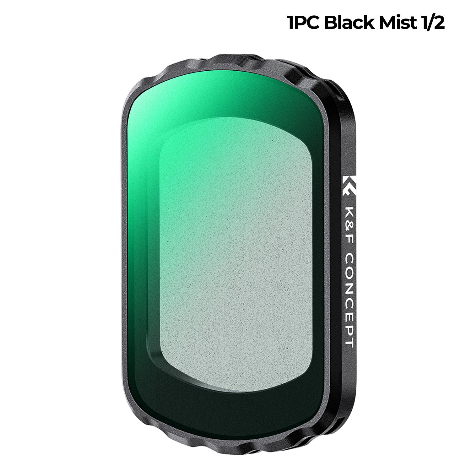 

K&F CONCEPT Sport Effect Filter for DJI Osmo Pocket 3 UV CPL ND ND/PL Black Mist 1/2 1/4 1/8 LPR Star 1.2X Wide-Angle Filter Set 1 Black Mist 1-2
