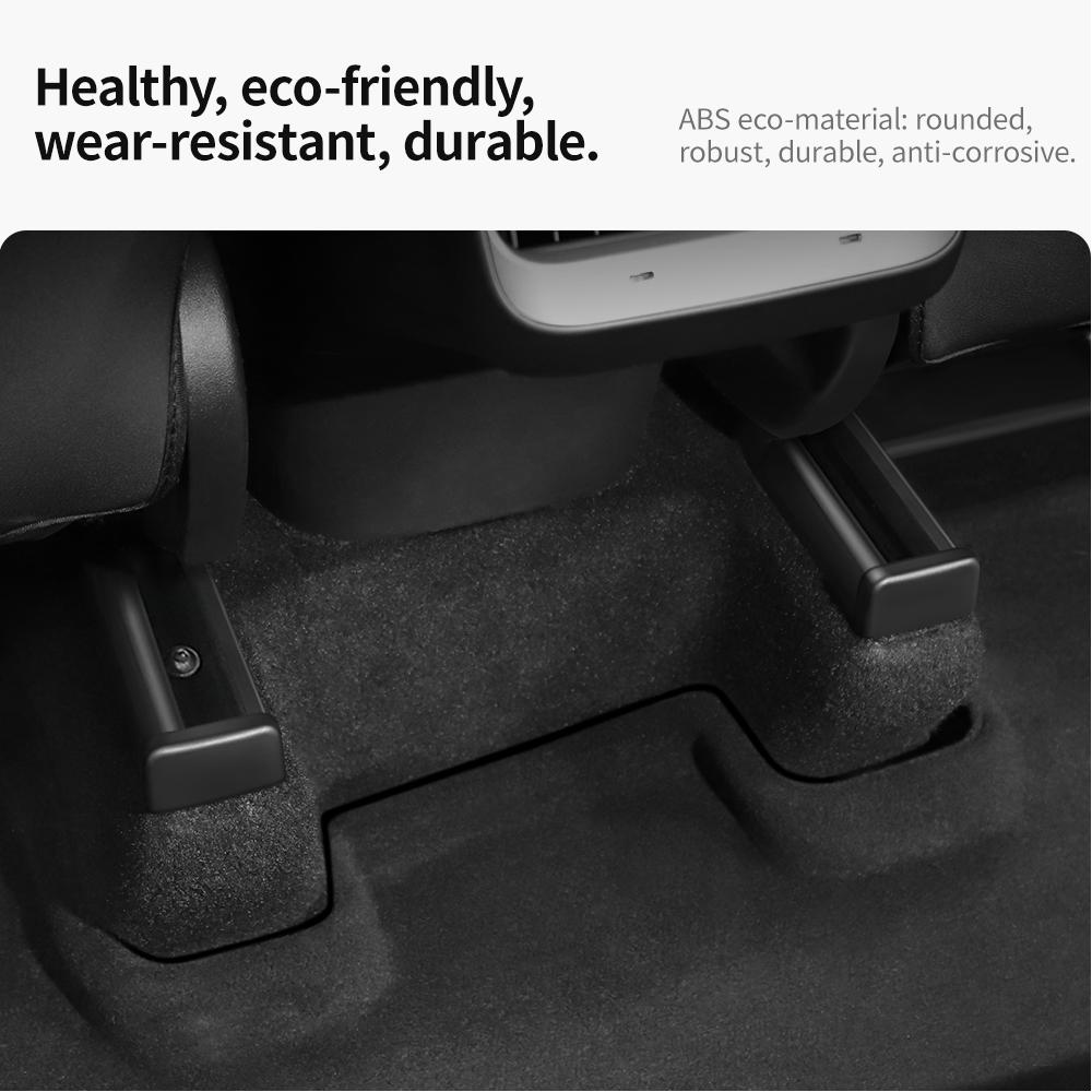 YZ For Tesla Model 3 Y Juniper Highland 2025 4pcs Seat Rail Cover Protector Rear End Pieces Backseat Slide Protection Anti-kick