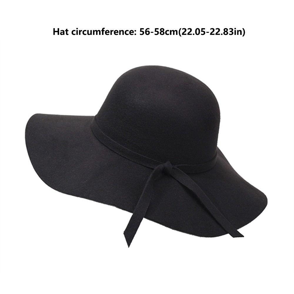 Cappelli a tesa larga stile vintage Cappelli bombati a tesa larga in feltro Cappello a secchiello alla moda Abbigliamento casual