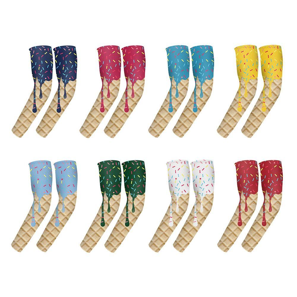 Ice Cream Arm Sleeves Cooling Sun Protection Sleeves NEW Protective Sleeves  Sports