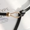 Solid Color Knotted Belt PU Leather Dress Belt New Waist Chain  for Jeans