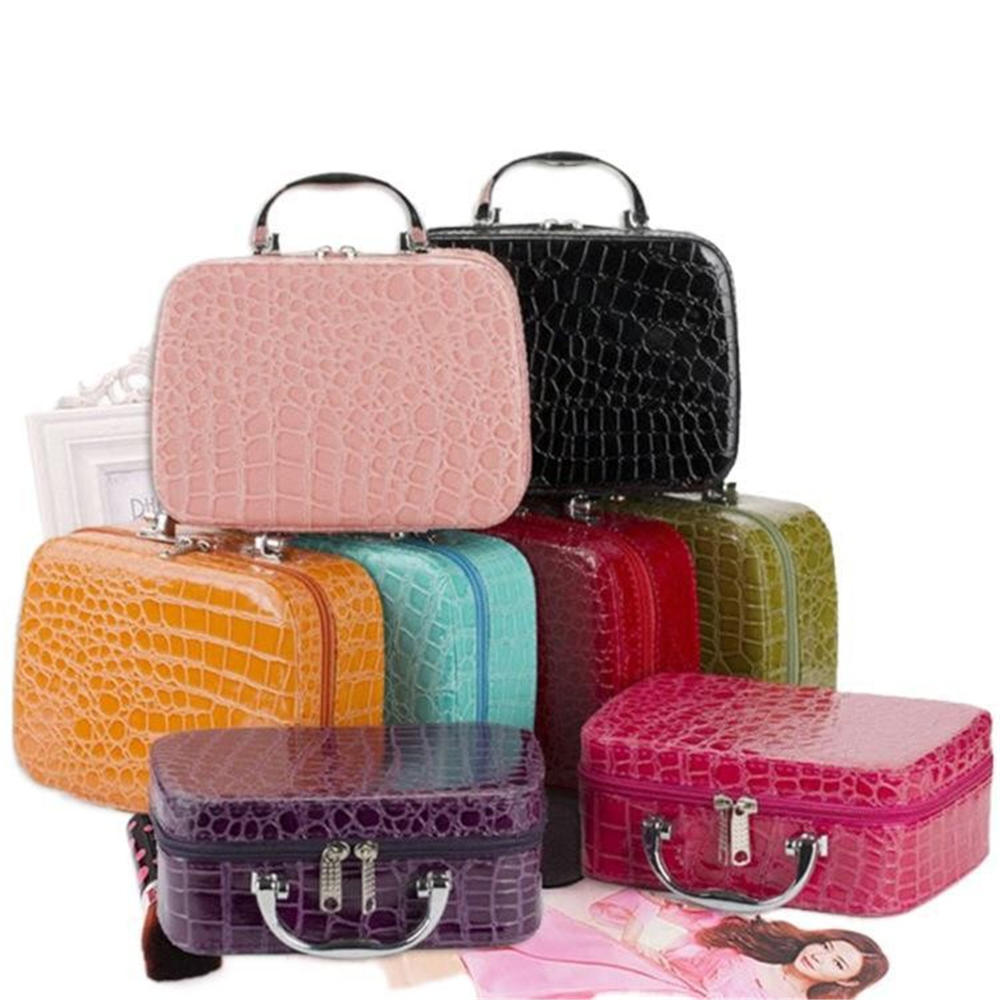 Cosmetic Bag PU Material Makeup Organizer Beautician Bag Leather Travel Handbag For Beauty Storage Makeup Collection Travel