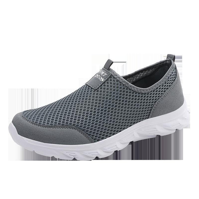Men's Shoes Summer Mesh Foot Cover Breathable Sports Shoes Light Travel Shoes One Pedal Casual Walking Shoes