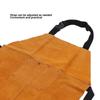Welding Protective Apron Flame Retardant Wear Resistant Strap Adjustment Leather Work Protective Clothing with Pocket