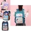 Lightweight And Stylish Nylon Children's Backpack For Grades One To Three With Colorful Animal Design