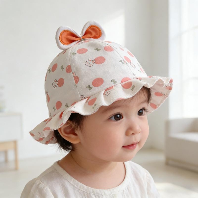 Baby Summer Sun Hat With Wide Brim Cotton Sun Protection For Toddler Girls And Boys